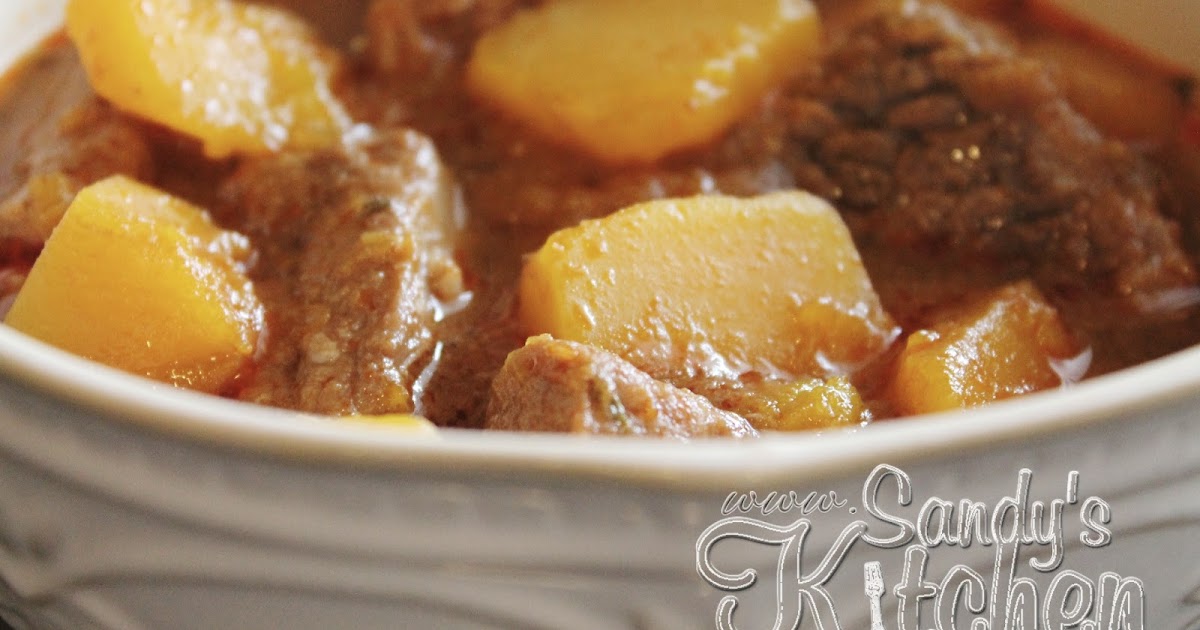 Slow Cooker Beef and Kabocha Stew Sandy's Kitchen