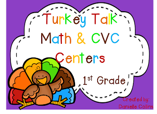 1st Grade Math & CVC Literacy Centers