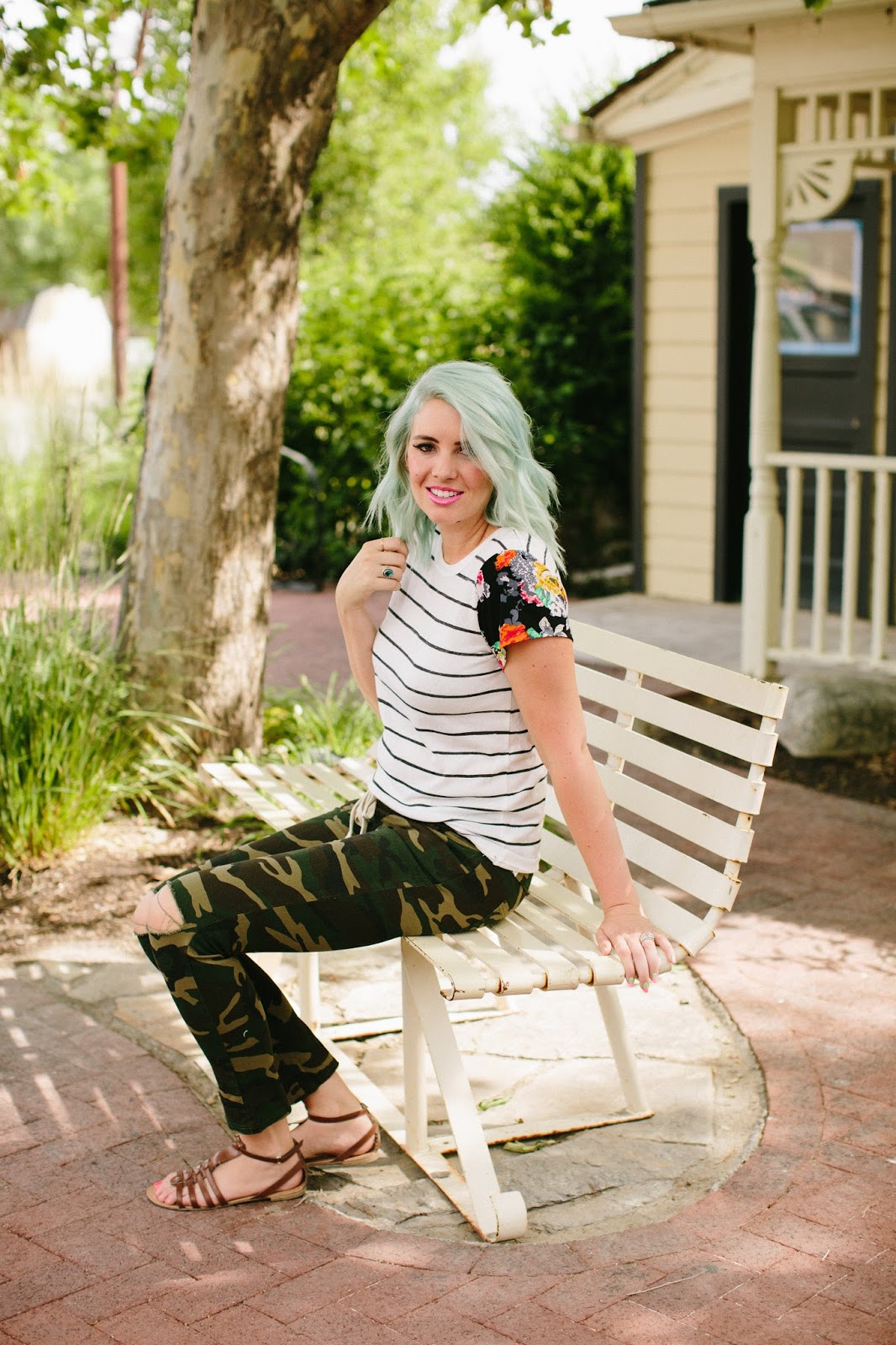 Casual Outfit, Mint Hair, Utah Fashion Blogger