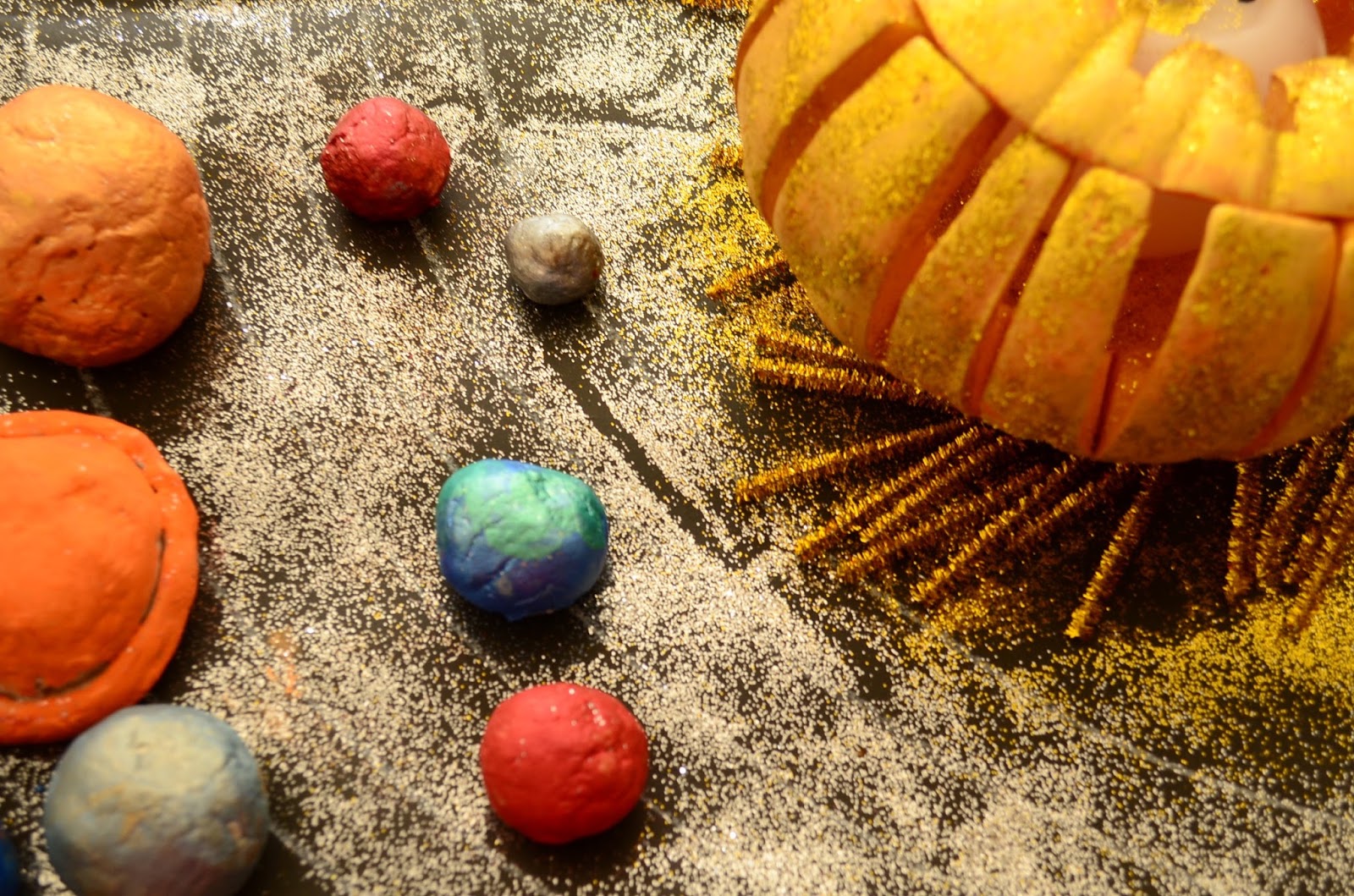 The Practical Mom: Solar System with Pumpkin & Dough 
