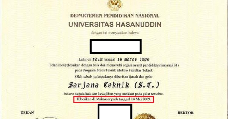 Cara Melihat Letak Nomor Ijazah S1, D3, SMA, SMP