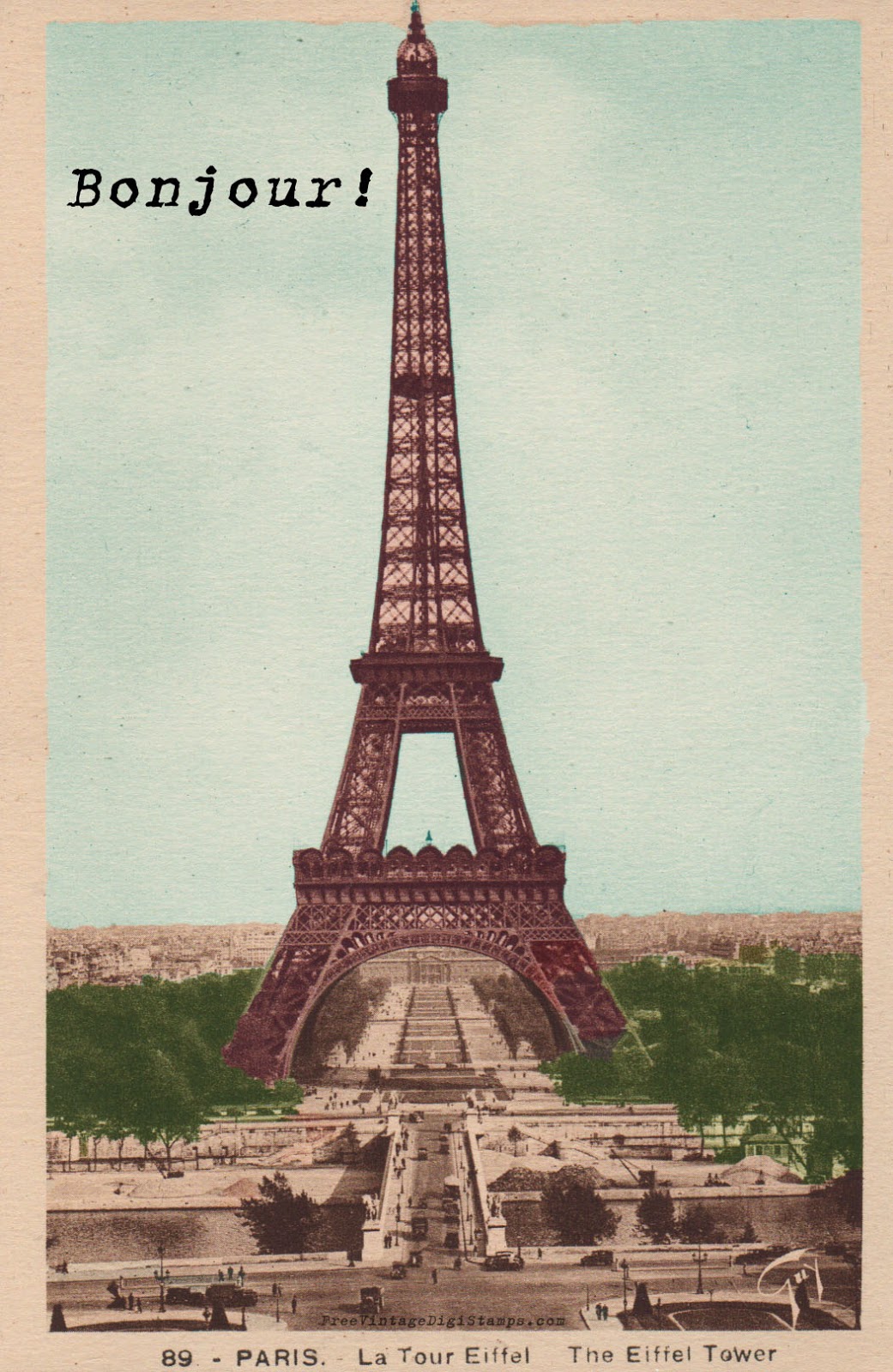 FREE ViNTaGE DiGiTaL STaMPS Vintage Printable La Eiffel Tower Image FREE ViNTaGE DiGiTaL STaMPS Vintage Printable La Eiffel Tower Image