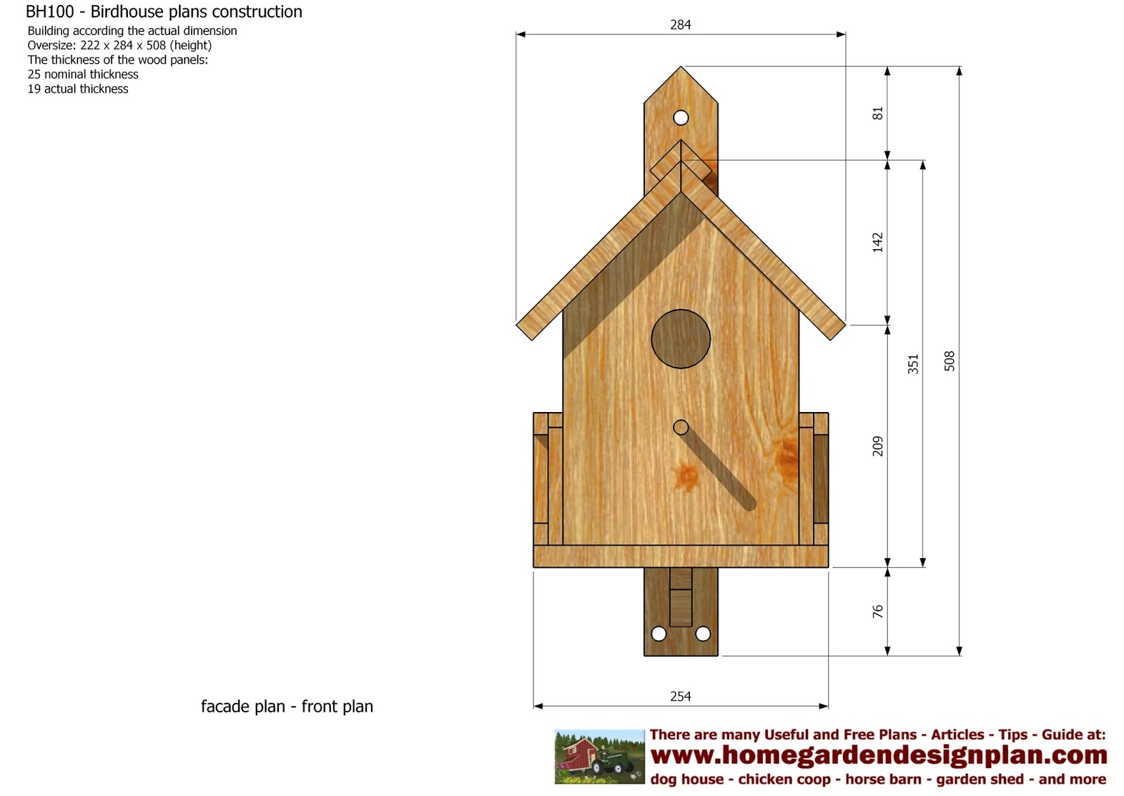 Build a coop blog BH100 Bird House Plans Construction 