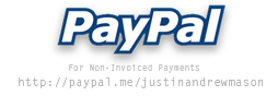 Pay Justin via PayPal. For non-invoiced payments.