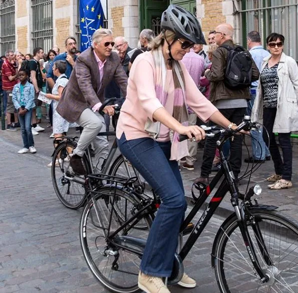 King Philippe, Queen Mathilde, Prince Emmanuel and Princess Eleonore attended 2018 Car Free Sunday event in Brussels