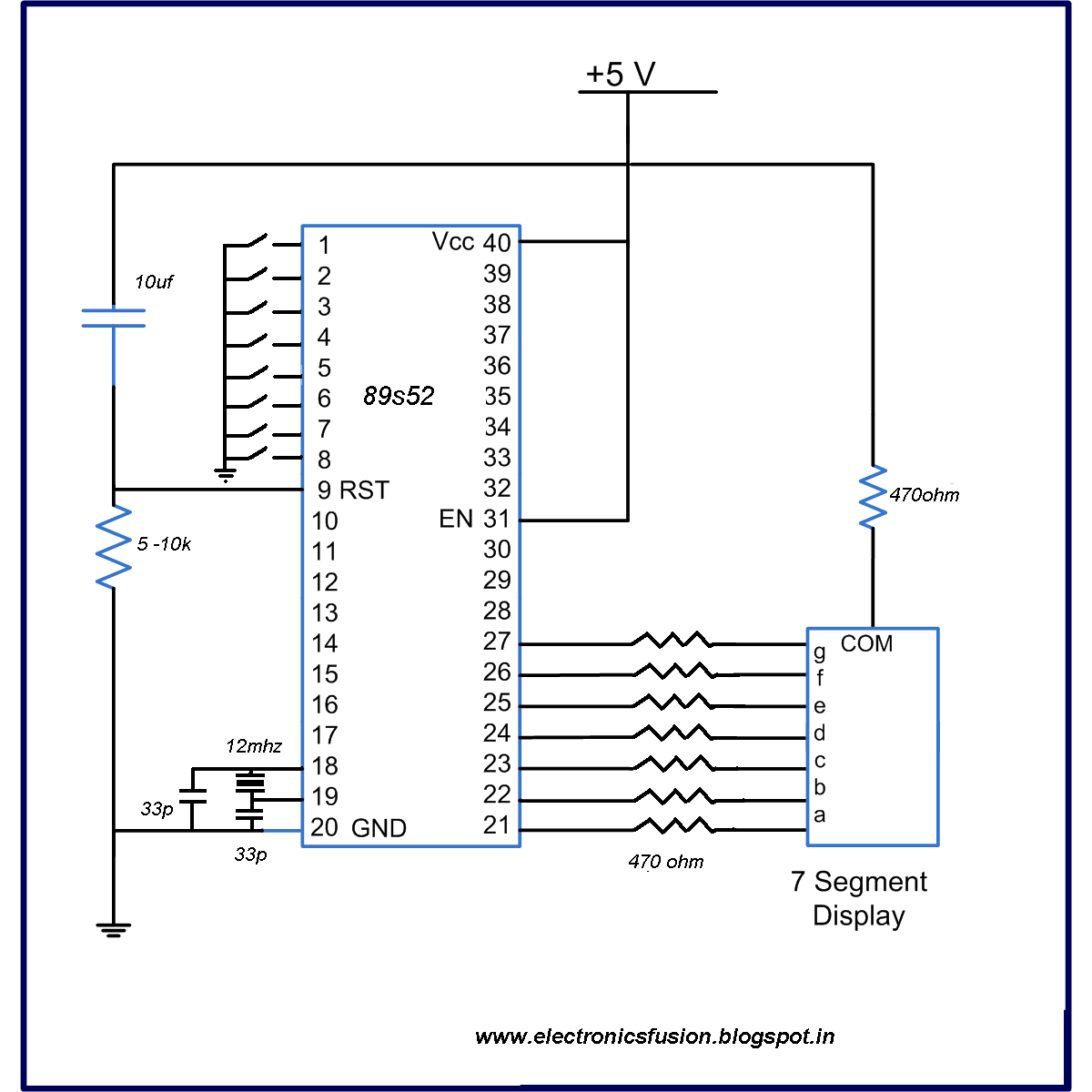 Electronics Fusions: Displaying numbers on seven segment for begineers