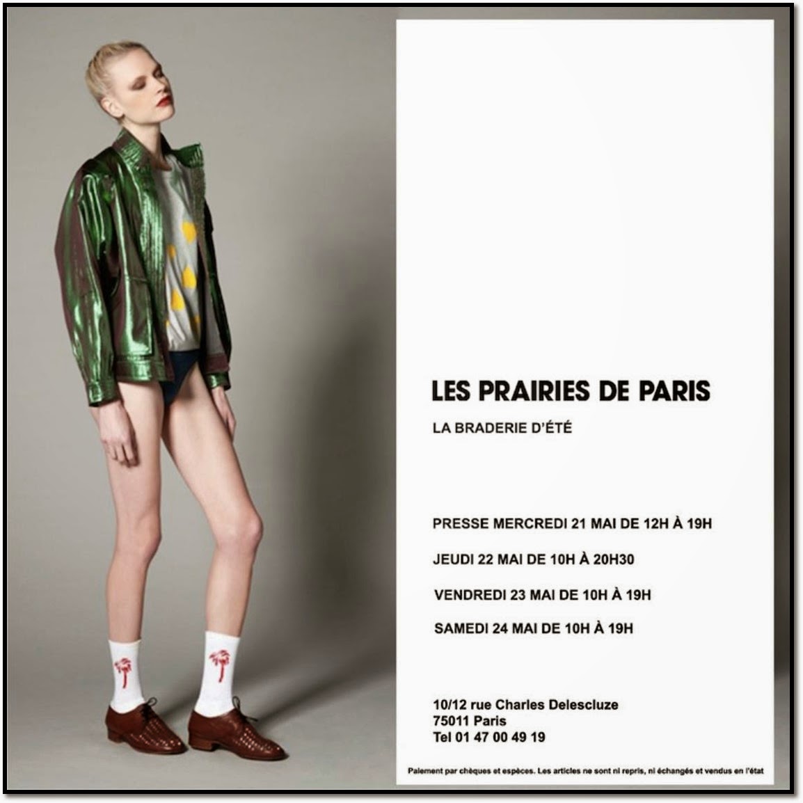 Braderie Ventes Privées presse soldes Les Prairies de Paris mai 2014