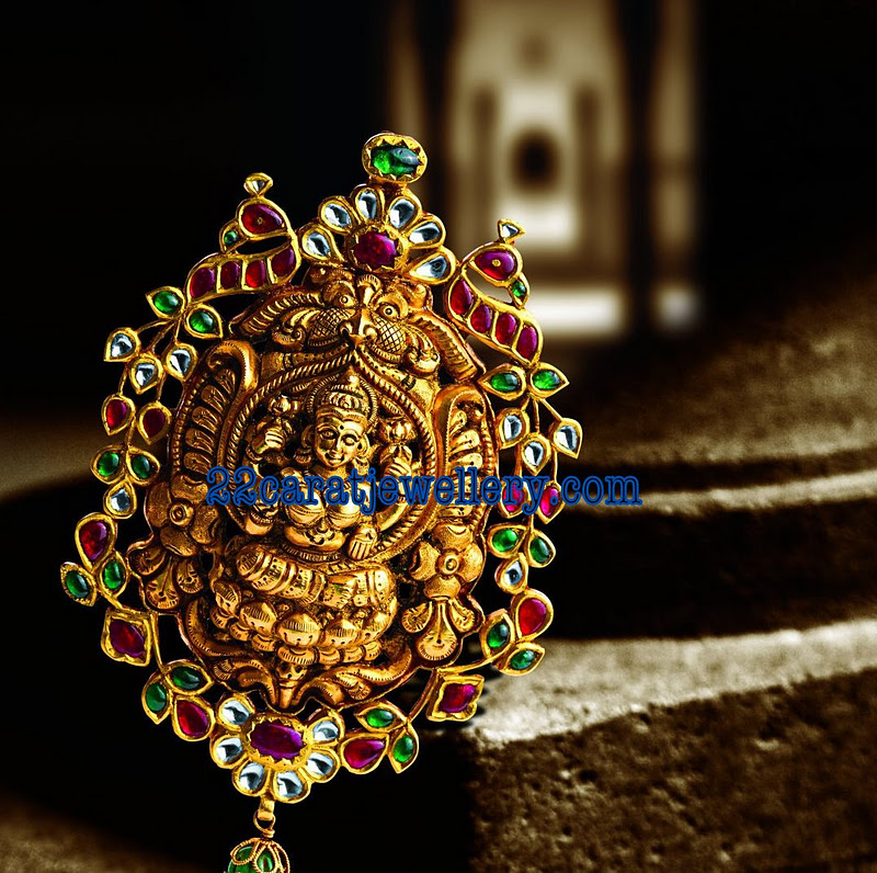 Nakshi Laxmi Pendant Set by RK Jewellers Jewellery Designs