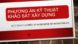 Phương án kỹ thuật khảo sát xây dựng