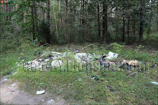 Свалка мусора на дороге из Столбцов в Окинчицы