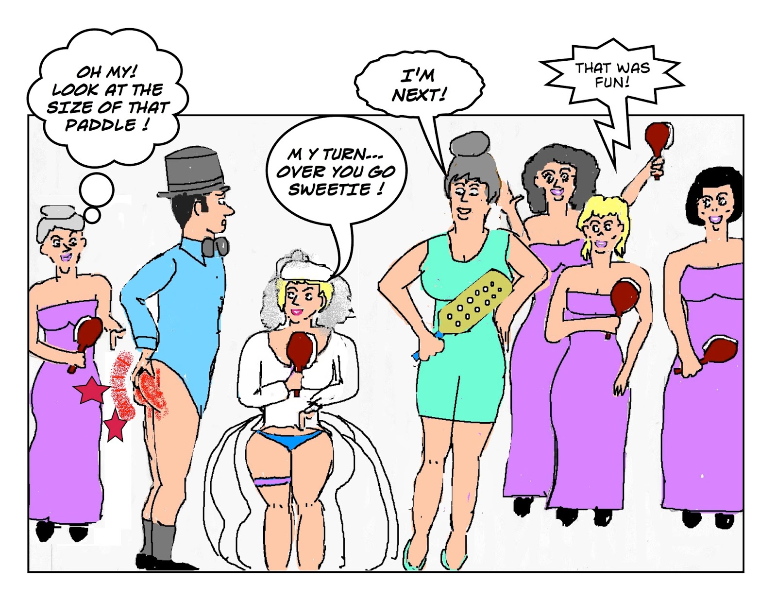 The Bridesmaid's welcome- Mother in Law - FM Spanking comic.