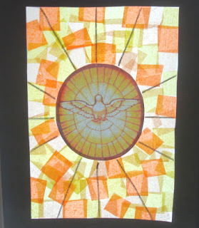 Dove Paper Stained Glass