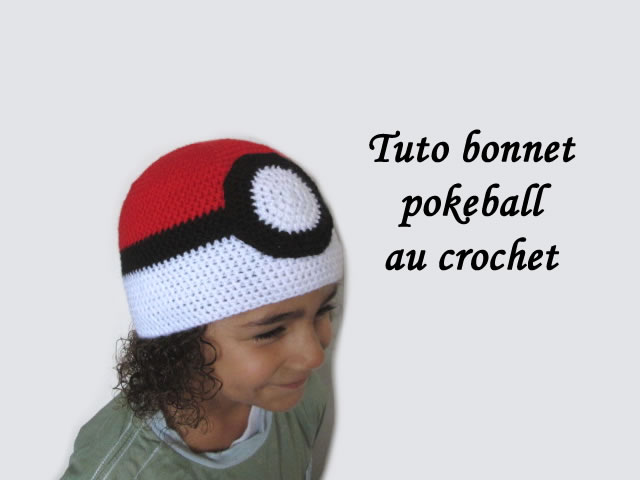 TUTO BONNET POKEBALL CROCHET
