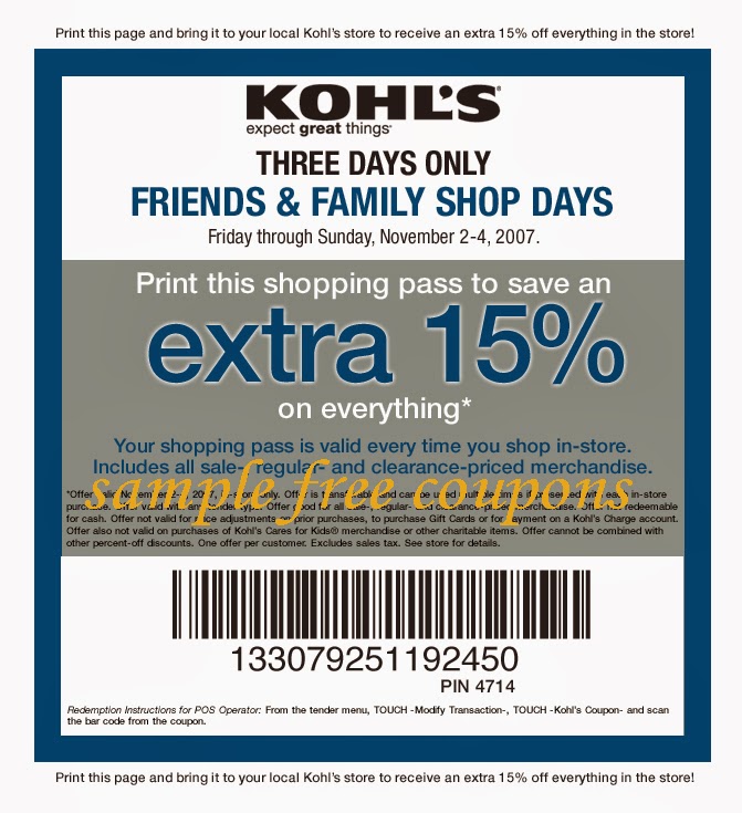 Kohl s Coupons March 2014