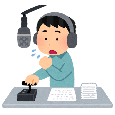 ラジオのカフのイラスト(男性)