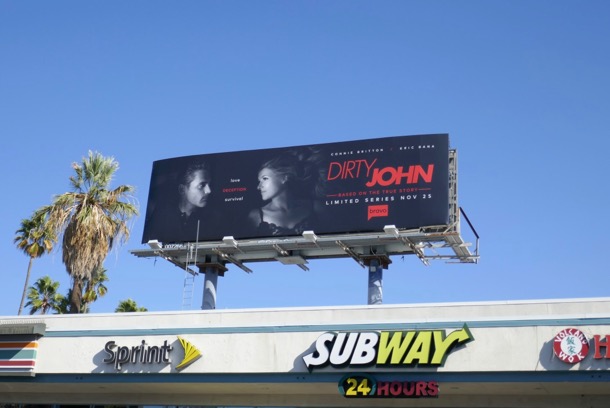 Dirty John limited series billboard Sunset Boulevard Dirty John limited series billboard