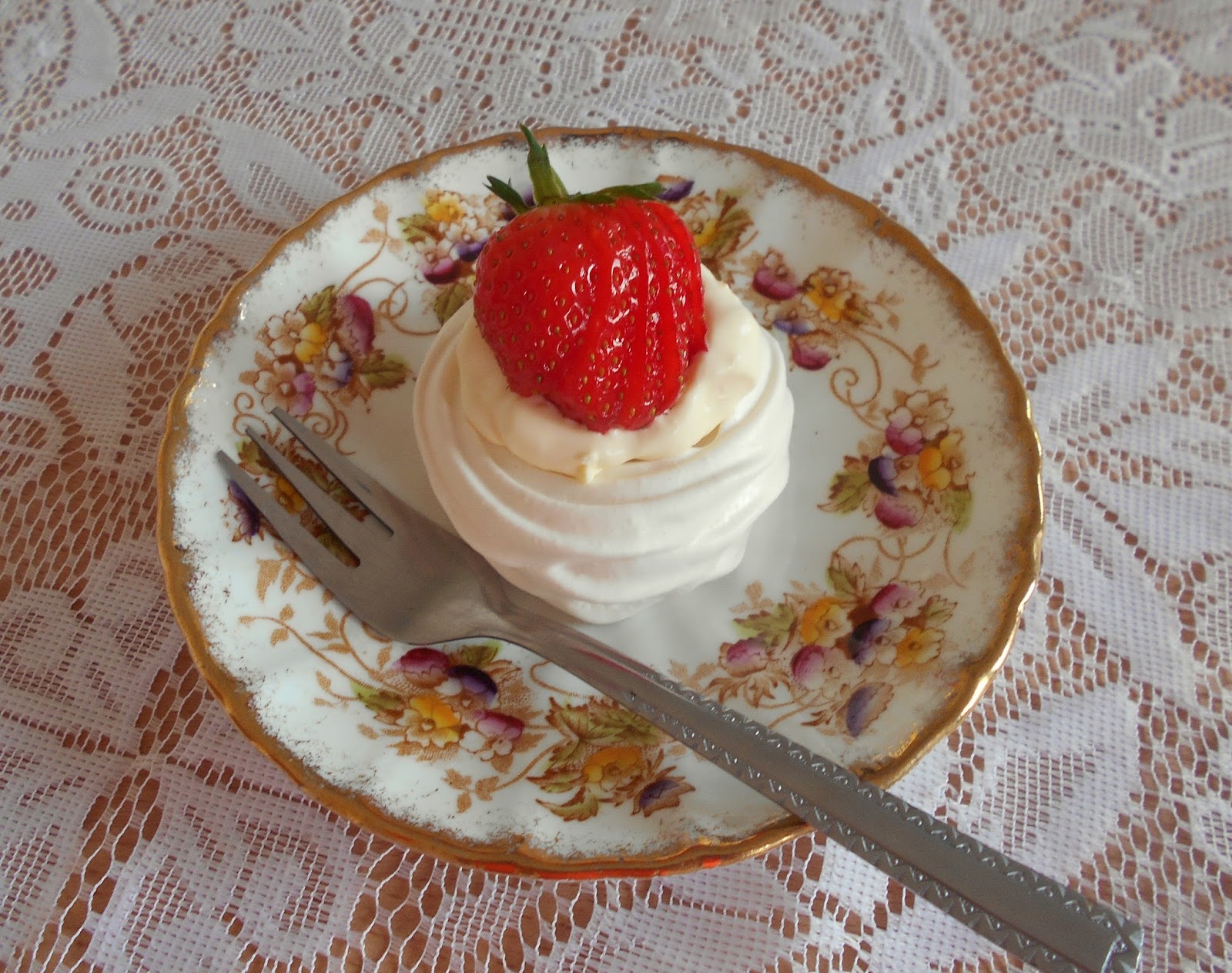 Strawberry and Clotted Cream Meringue Nests