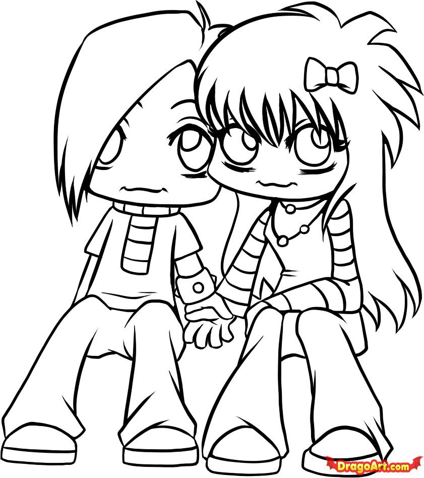 emo gothic coloring pages - photo #16