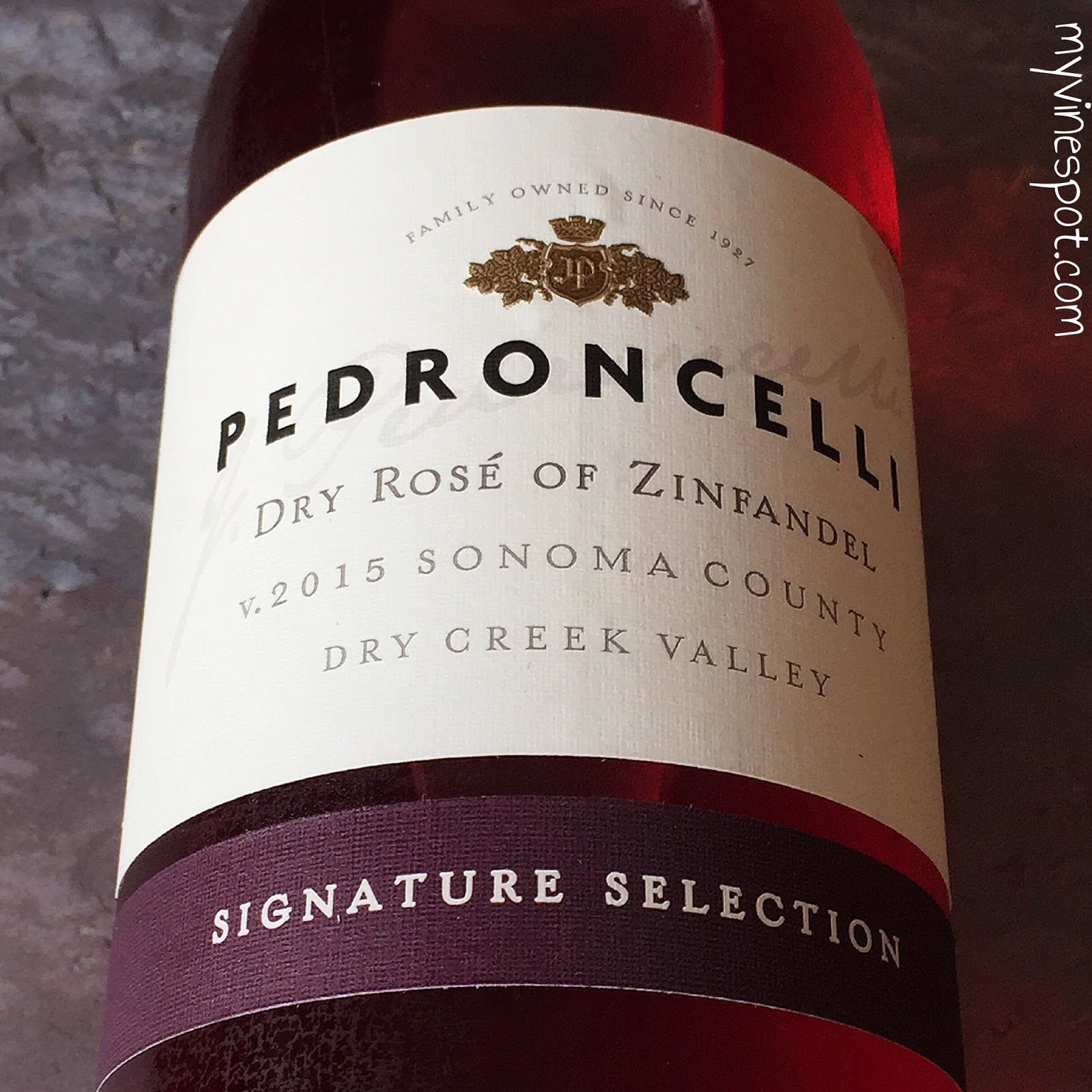 Quick Sip Pedroncelli 2015 Dry Rosé of Zinfandel