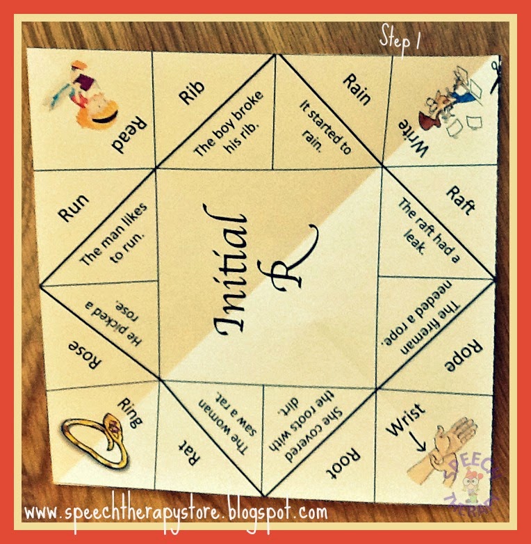 Speech Therapy How to Fold a Fortune Teller