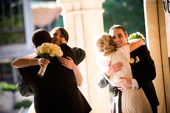 Hugs from the bridal party