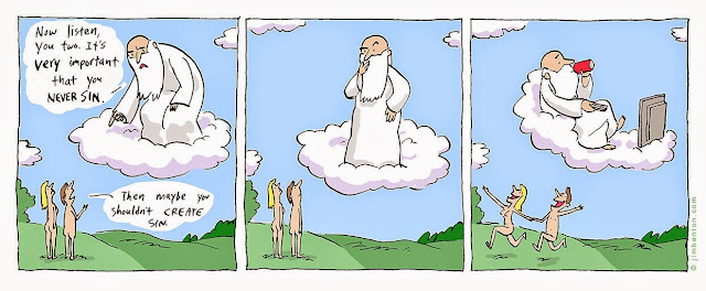 God maybe you shouldn't create sin joke cartoon picture