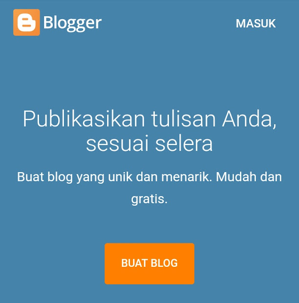 Tahap Pertama Mendaftar di Blogger.com