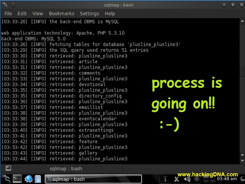 HackingDNA: Hack The Database with Backtrack 5