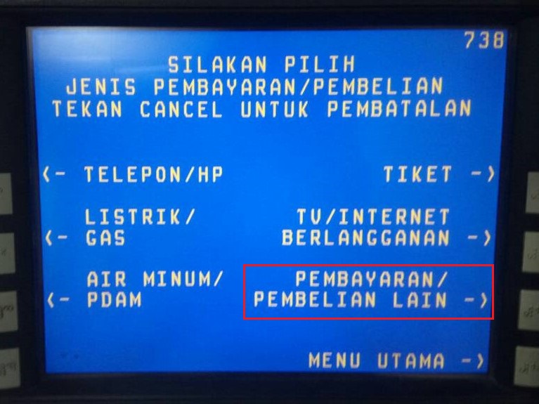 Bayar - ID Billing ATM BNI - pajeg