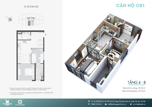 Thiết kế và kiến trúc tòa Phú Thanh dự án D' ELDORADO II Tây Hồ