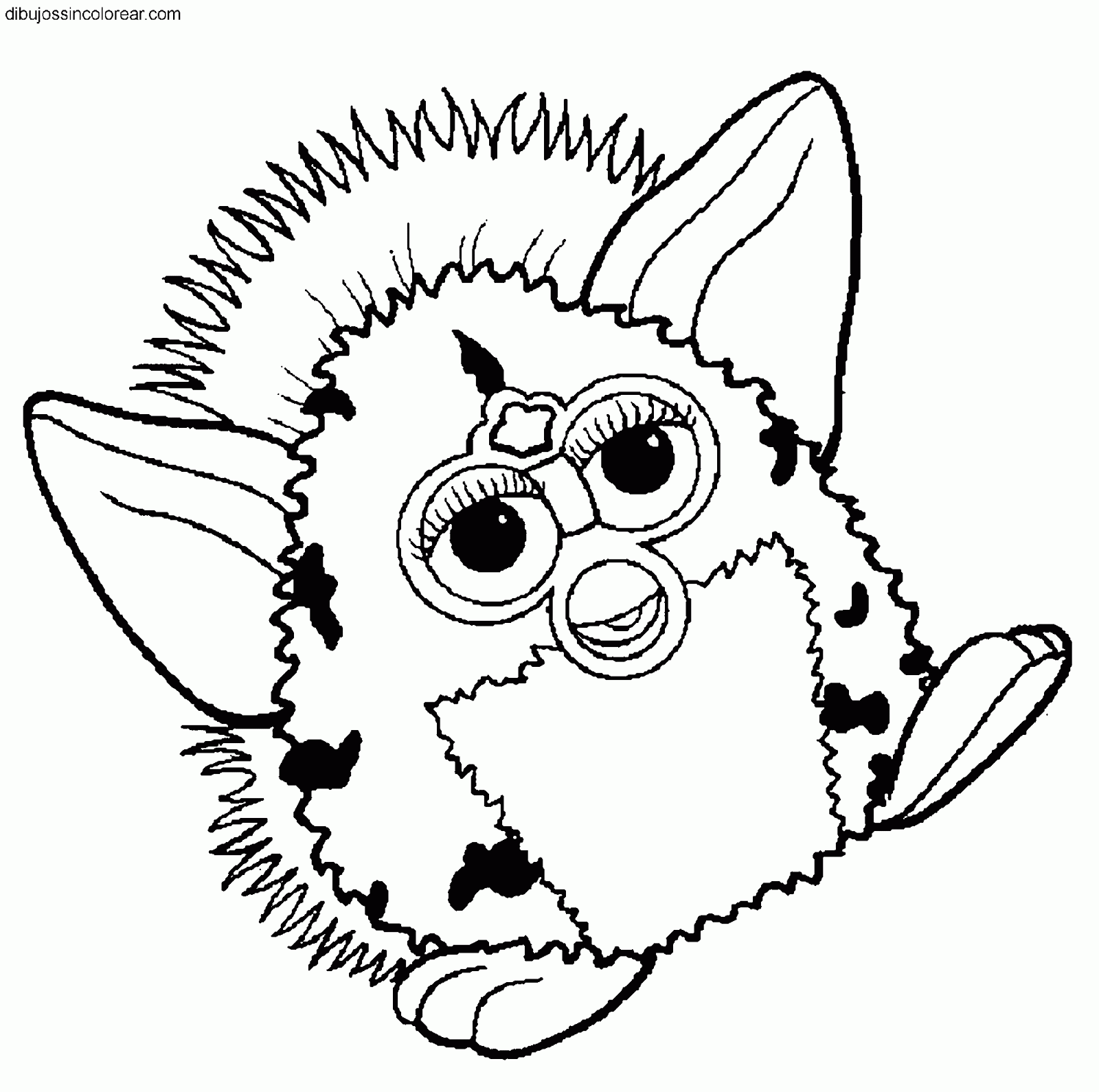 Dibujos Sin Colorear Dibujos de Furby para Colorear
