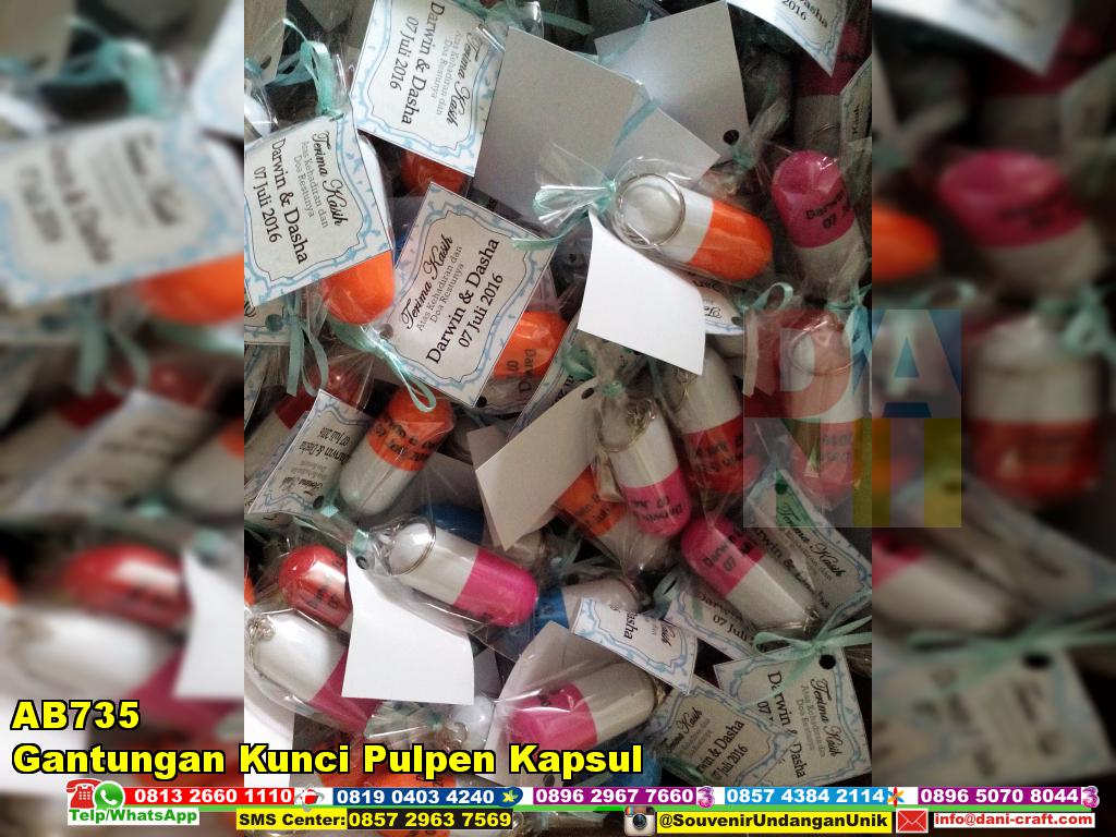 Gantungan Kunci Pulpen Kapsul | Souvenir Pernikahan