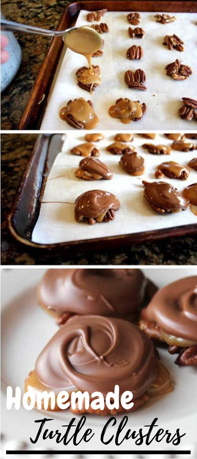 Homemade Turtle Clusters #Sweets #Holiday Homemade Turtle Clusters #Sweets #Holiday