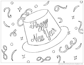 New Year coloring page