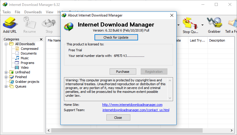 Internet Download Manager v6.32 build 6 Full version