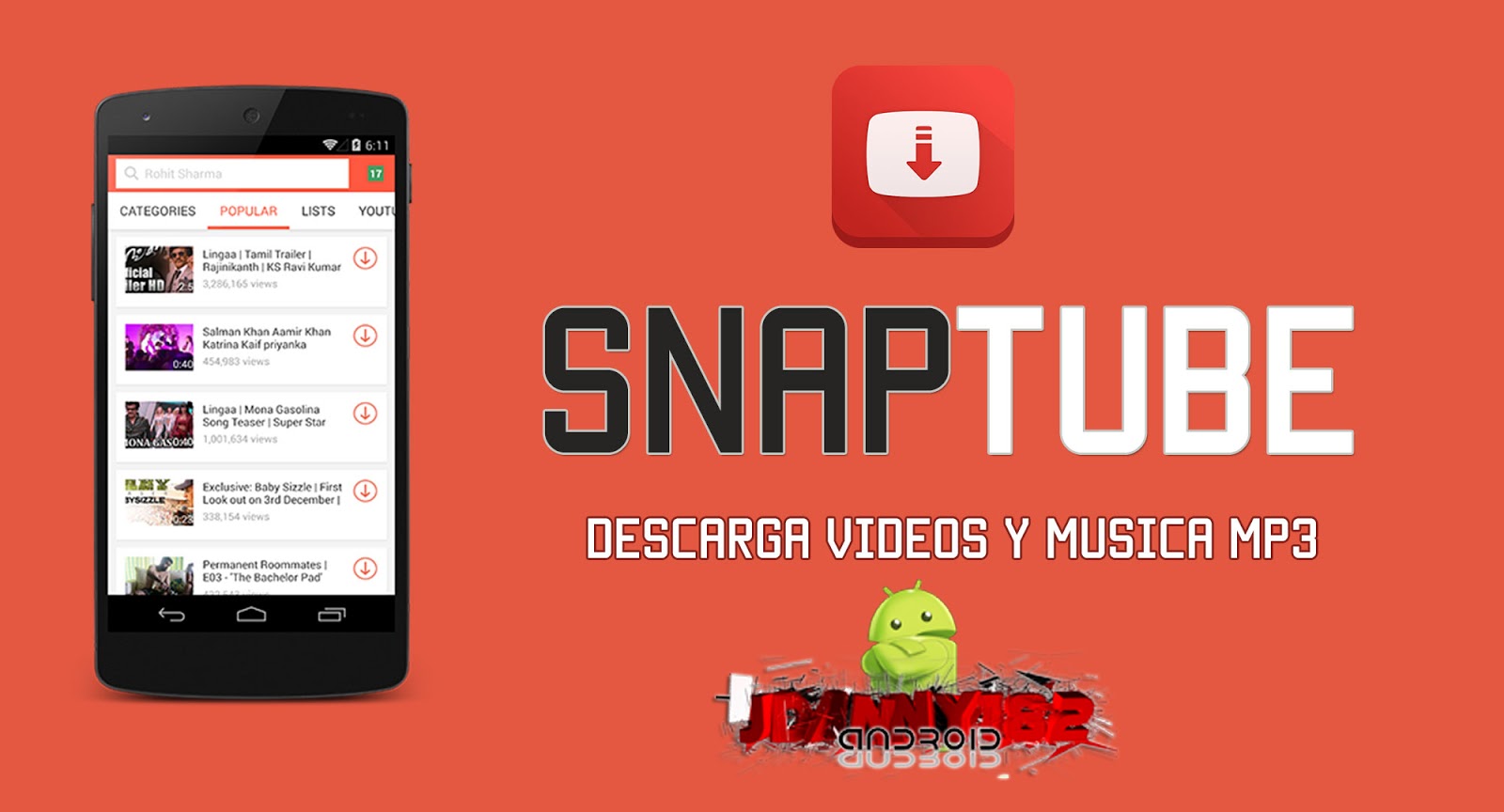 JDanny182 SnapTube [Atube Catcher Android] Español [MEGA]