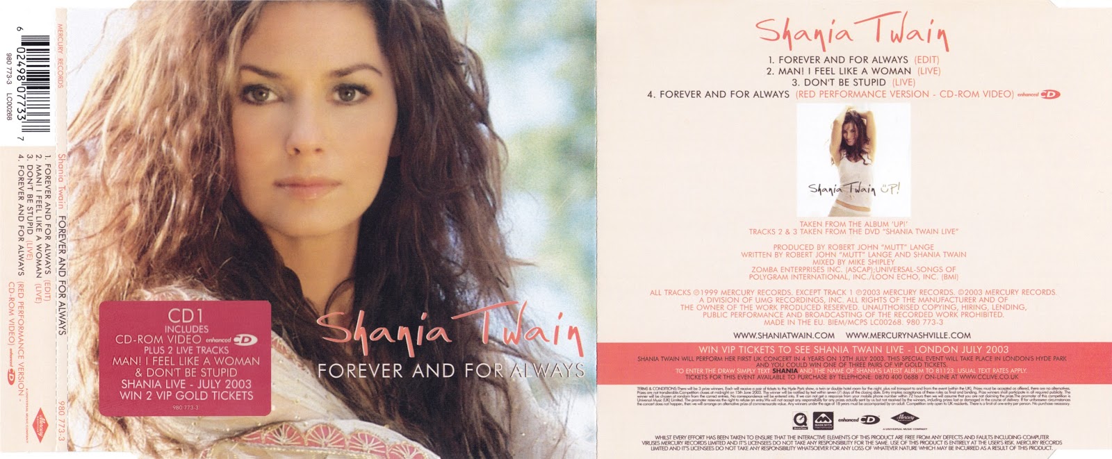 Shania Twain Discography Forever And For