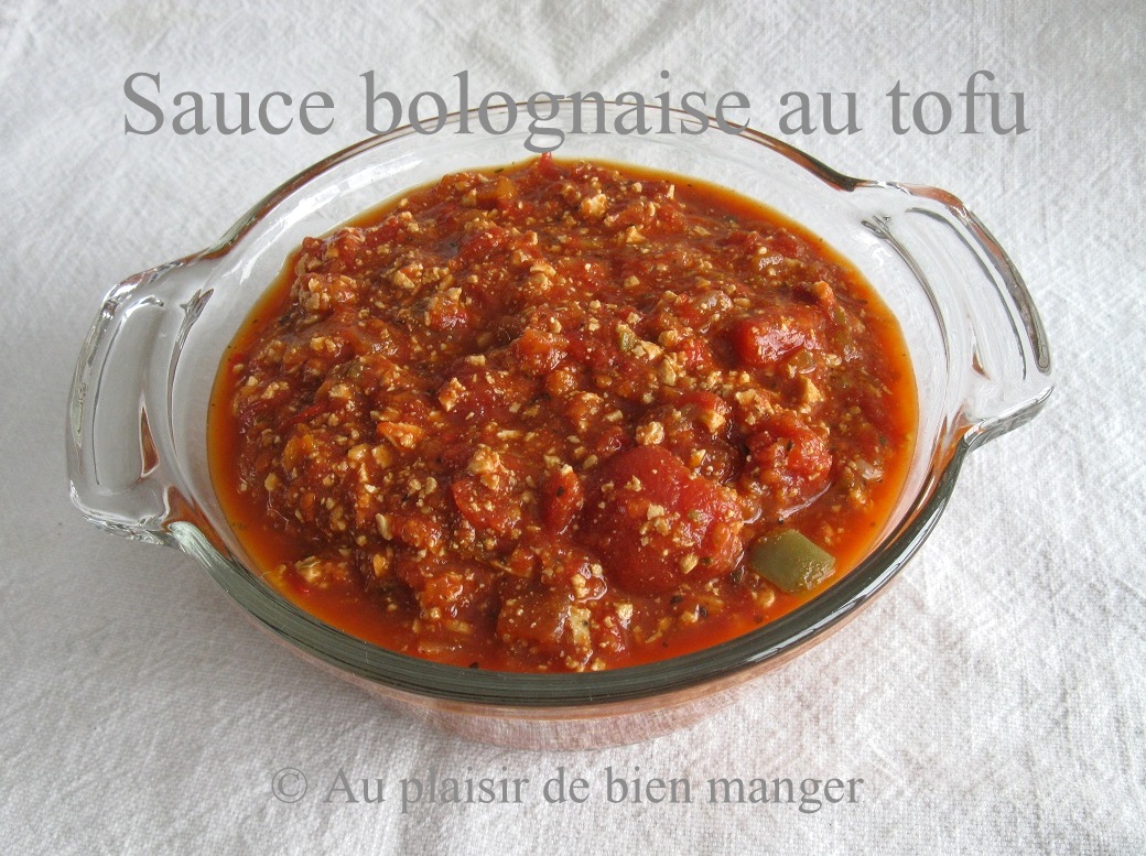 AU PLAISIR DE BIEN MANGER Sauce bolognaise au tofu