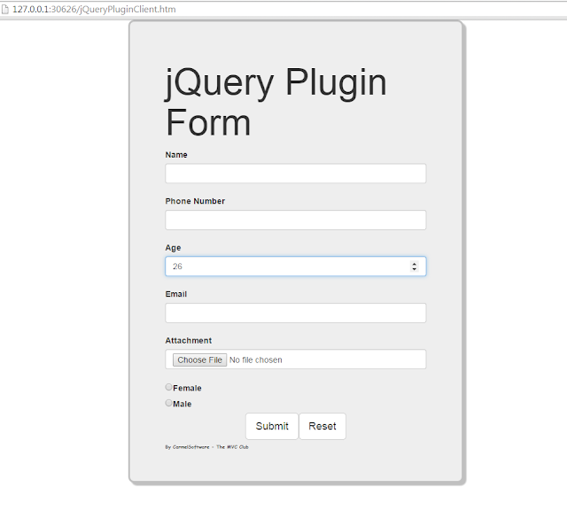 Build a   jQuery Plugin     Form        