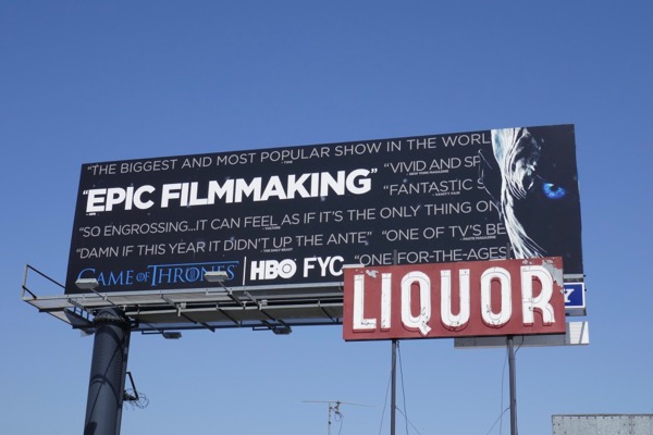 Game of Thrones season 7 Epic Filmmaking Emmy FYC billboard Game of Thrones 7 Epic Filmmaking Emmy FYC billboard