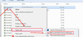 Open With Microsotf Office Picture Manager