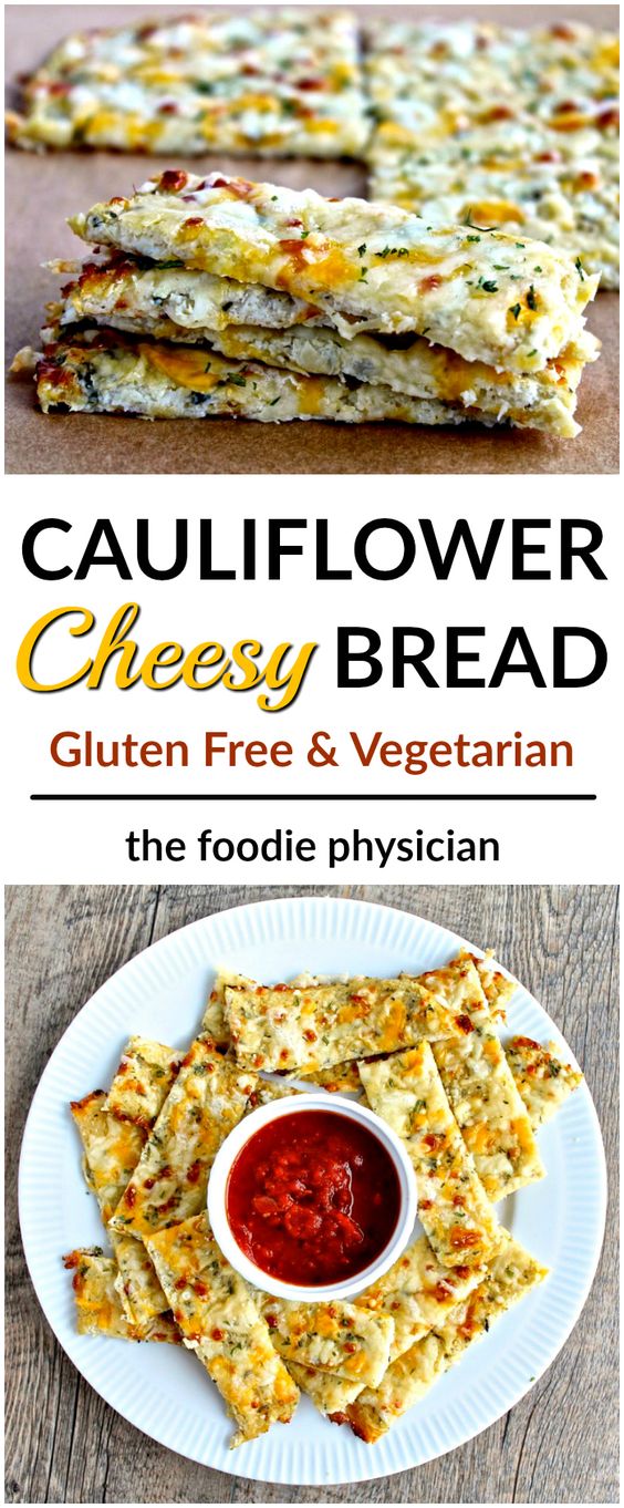 DINING WITH THE DOC: CAULIFLOWER CHEESY BREAD #dinning #cauliflower #cheesy #bread #glutenfree #vegetarian #vegetarianrecipes #lunch #lunchrecipes #easylunchrecipes