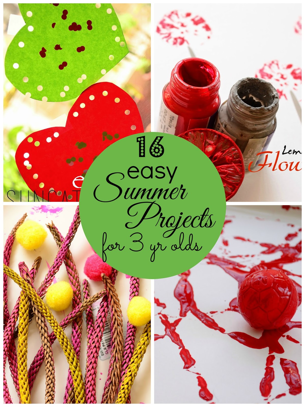 16 Easy Peasy Summer Projects for 3 year olds 