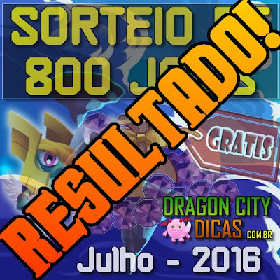 Resultado do Super Sorteio de 800 Joias - Julho 2016 Resultado do Super Sorteio de 800 Joias - Julho 2016