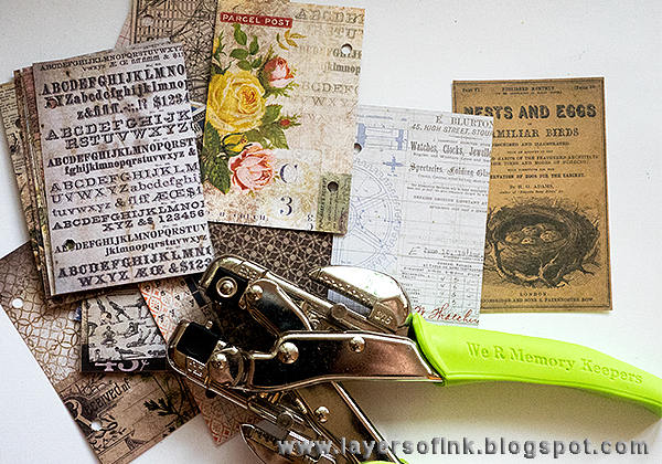 Layers of ink - Hidden Book Box Tutorial by Anna-Karin with Tim Holtz idea-ology vignette box.