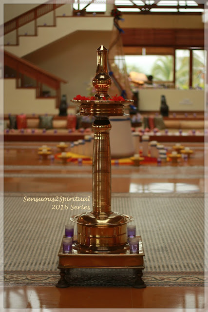 Traditional Kerala Lamp This lamp is lit twice a day, once early in the morning and again early evening. It is believed that lighting this lamp bring knowledge and wealth to their homes.