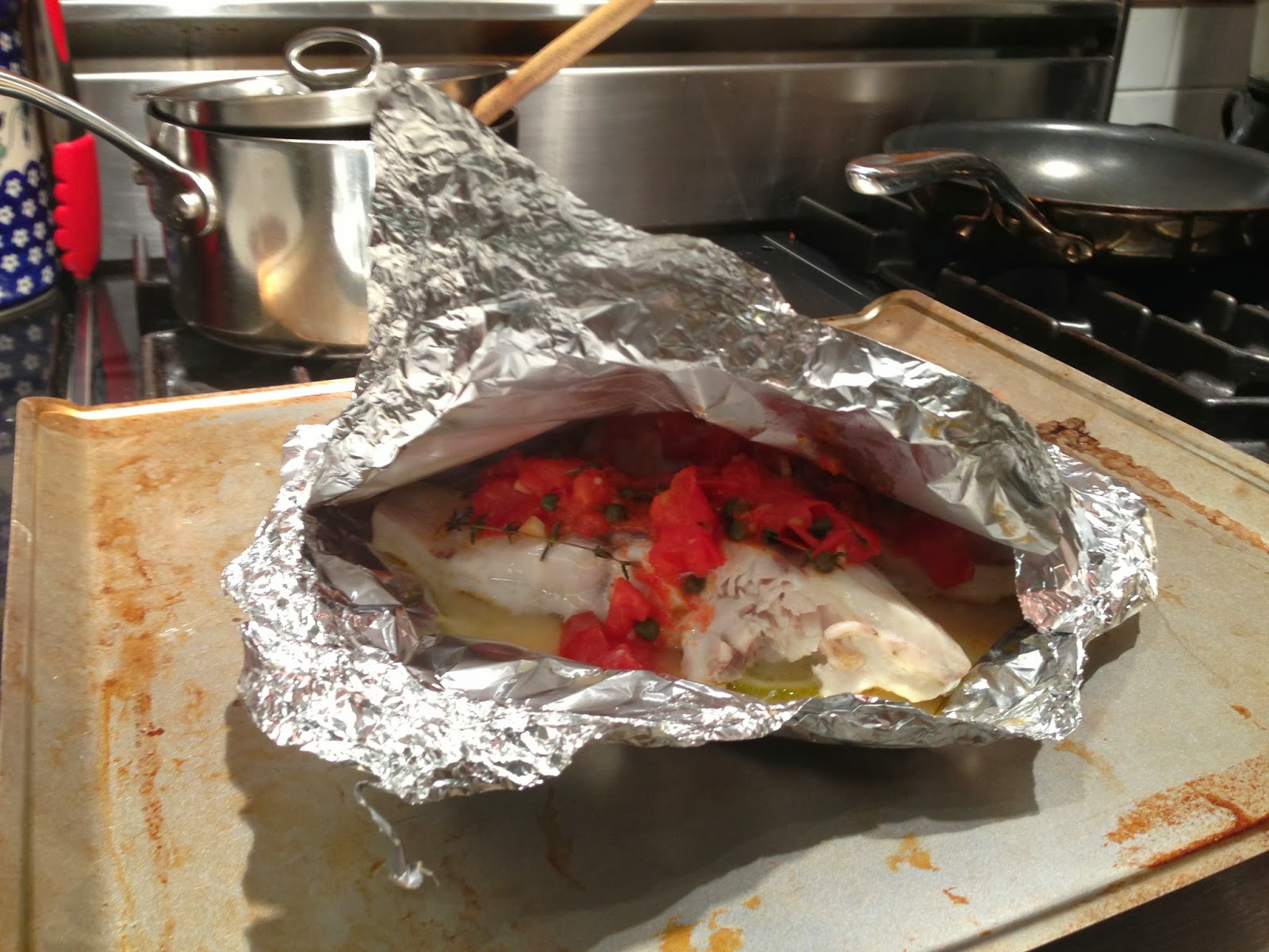 Sybil's Spoon Striped Bass en Papillote