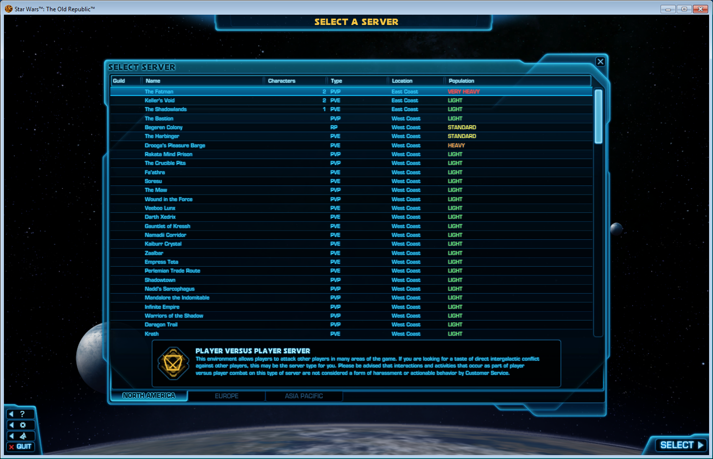 I just found out there was once this many servers. : r/swtor