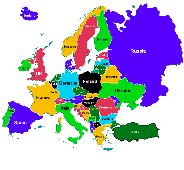 Map Of Eastern Europe 2010. tattoo map of european