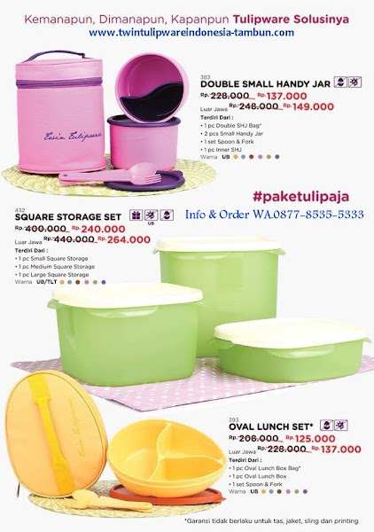 Promo Diskon Tulipware Juli 2018 :
~ Double Small Handy Jar
~ Square Storage Set Promo Diskon Tulipware Juli 2018, Double SHJ, Square Storage Set